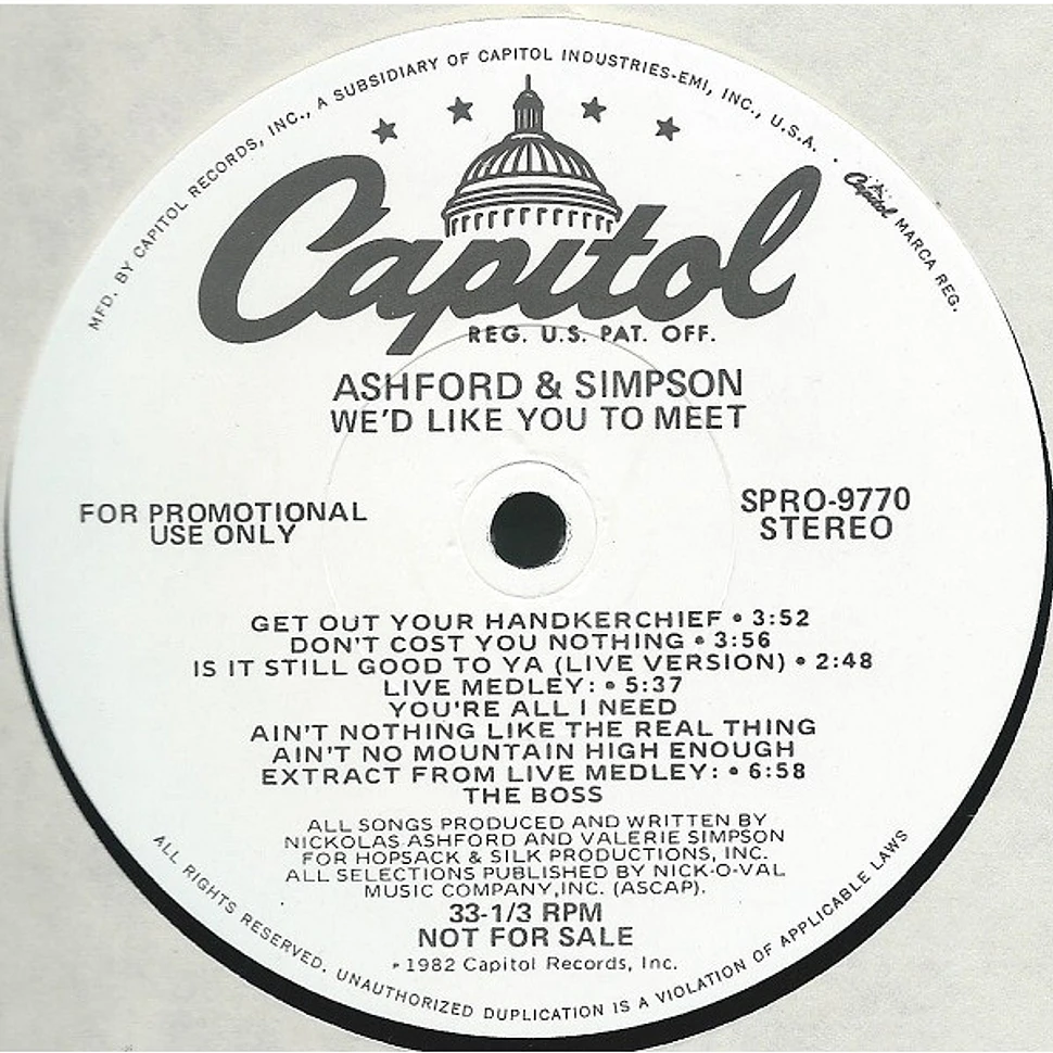 Ashford & Simpson - We'd Like You To Meet