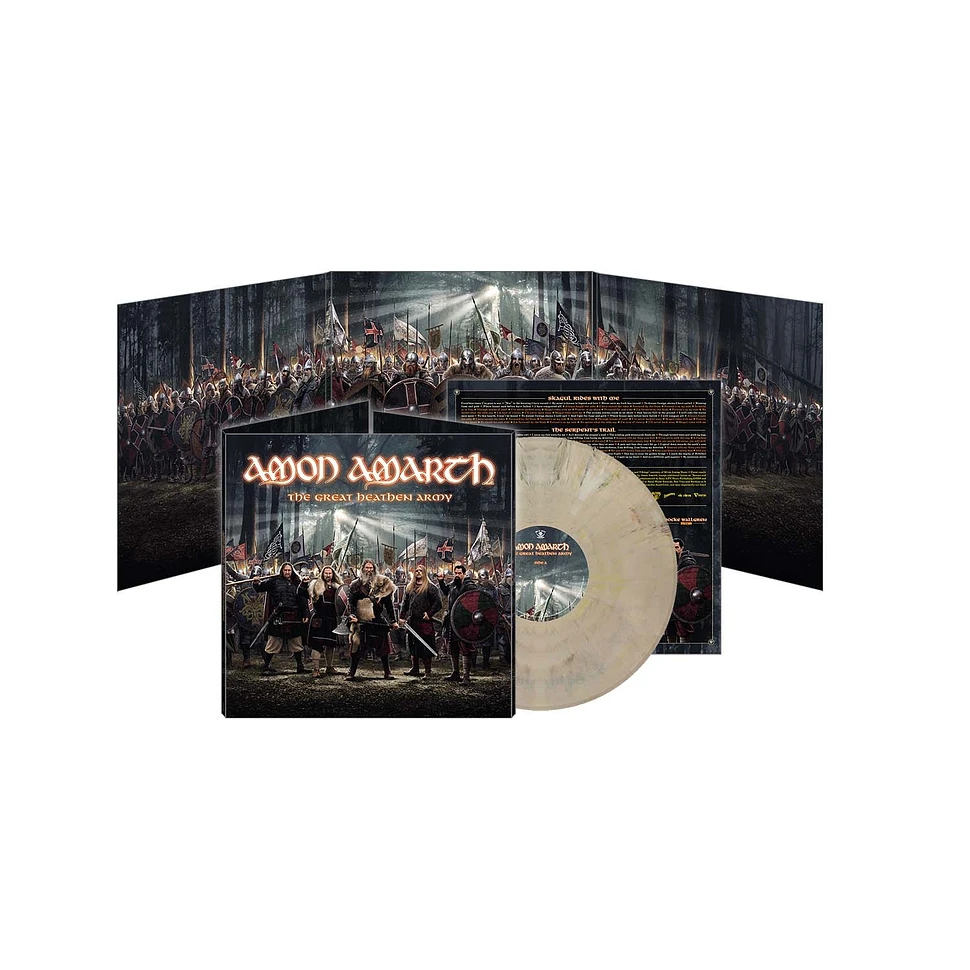 Amon Amarth - The Great Heathen Army Fur Off White Marble Edition