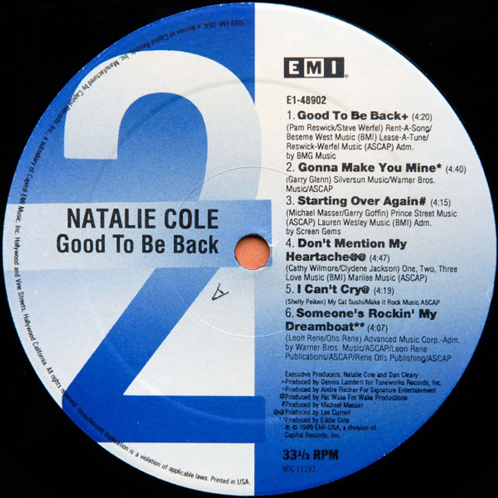 Natalie Cole - Good To Be Back