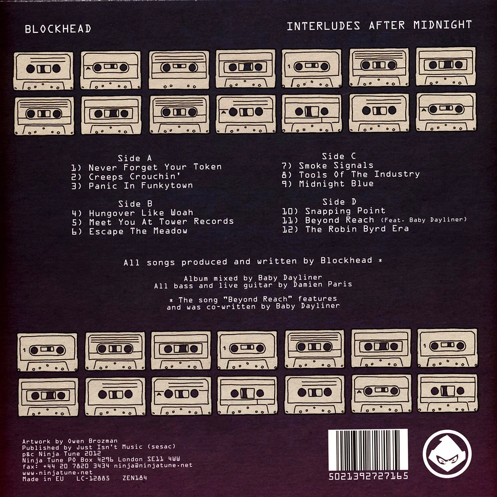 Blockhead - Interludes After Midnight Opaque Purple Vinyl Edition