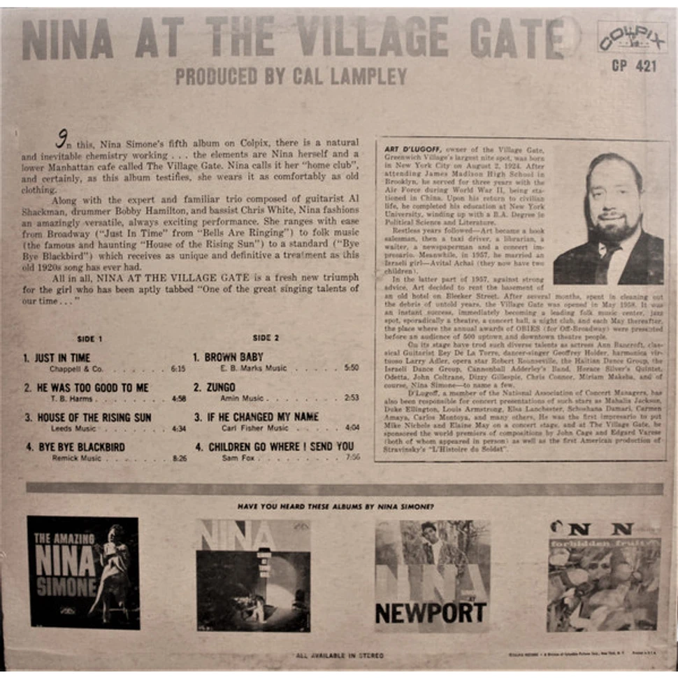 Nina Simone - At The Village Gate