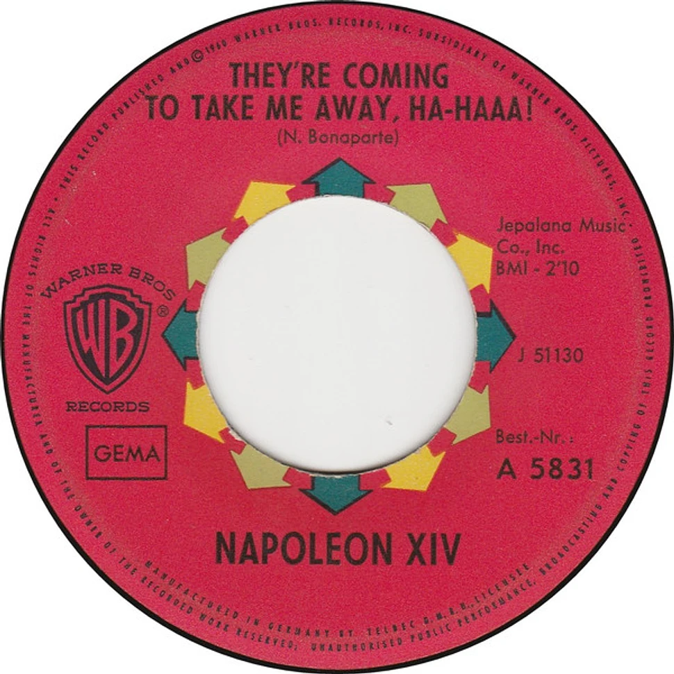 Napoleon XIV - They're Coming To Take Me Away, Ha-Haaa! - Vinyl 7 ...