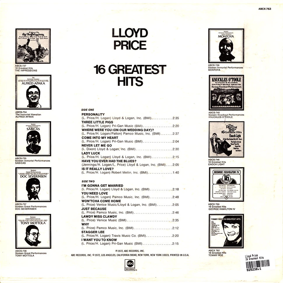 Lloyd Price - 16 Greatest Hits