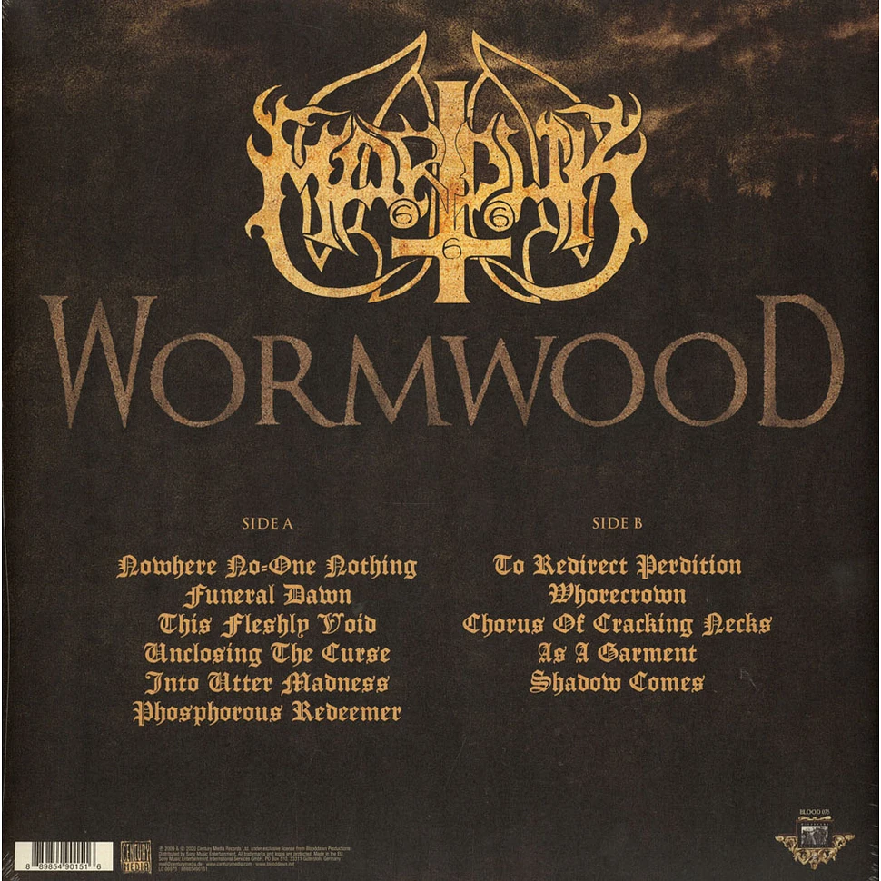 Marduk - Wormwood - Vinyl LP - 2020 - EU - Reissue | HHV