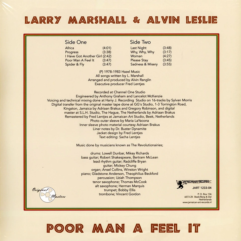 Larry & Alvin - Poor Man A Feel It