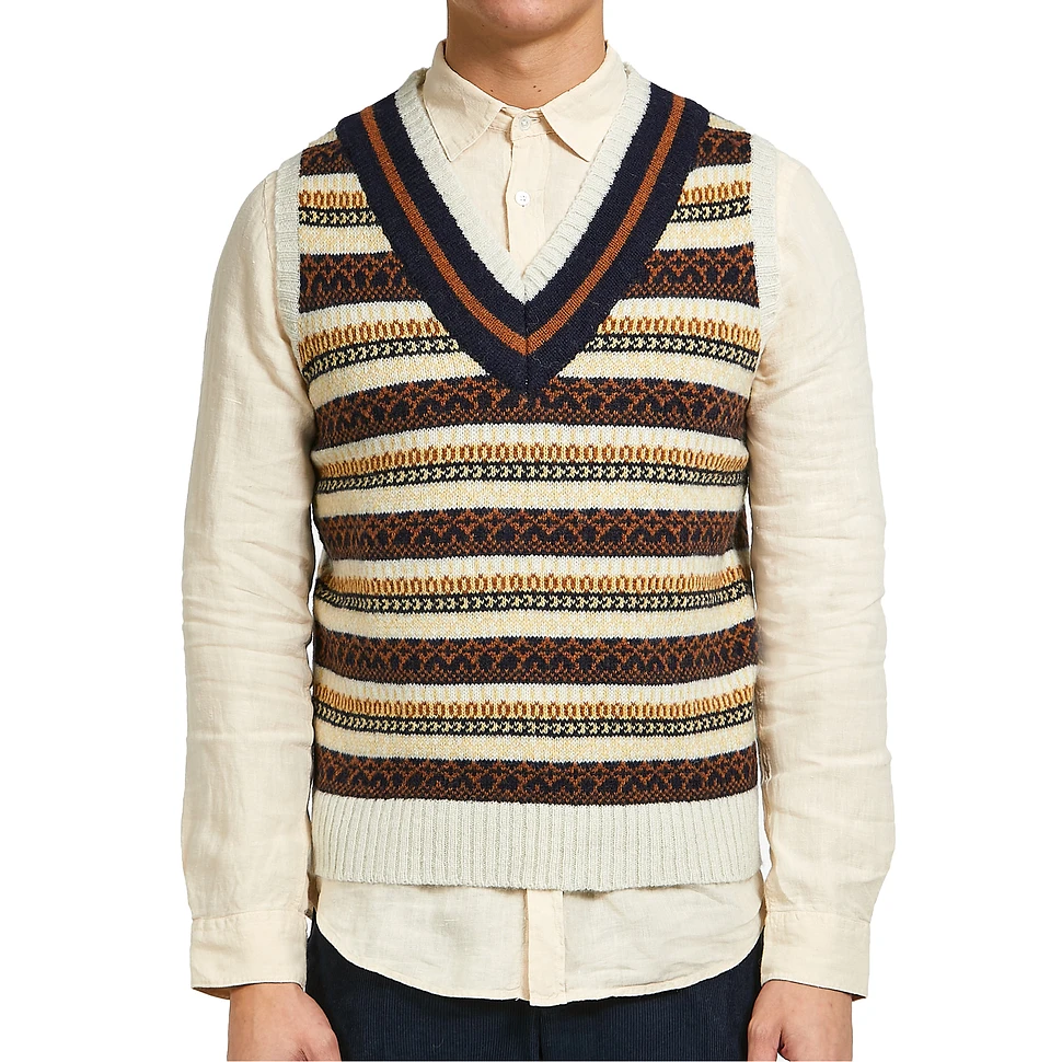 Beams Plus - GIM Fair Isle Cricket Knit Vest