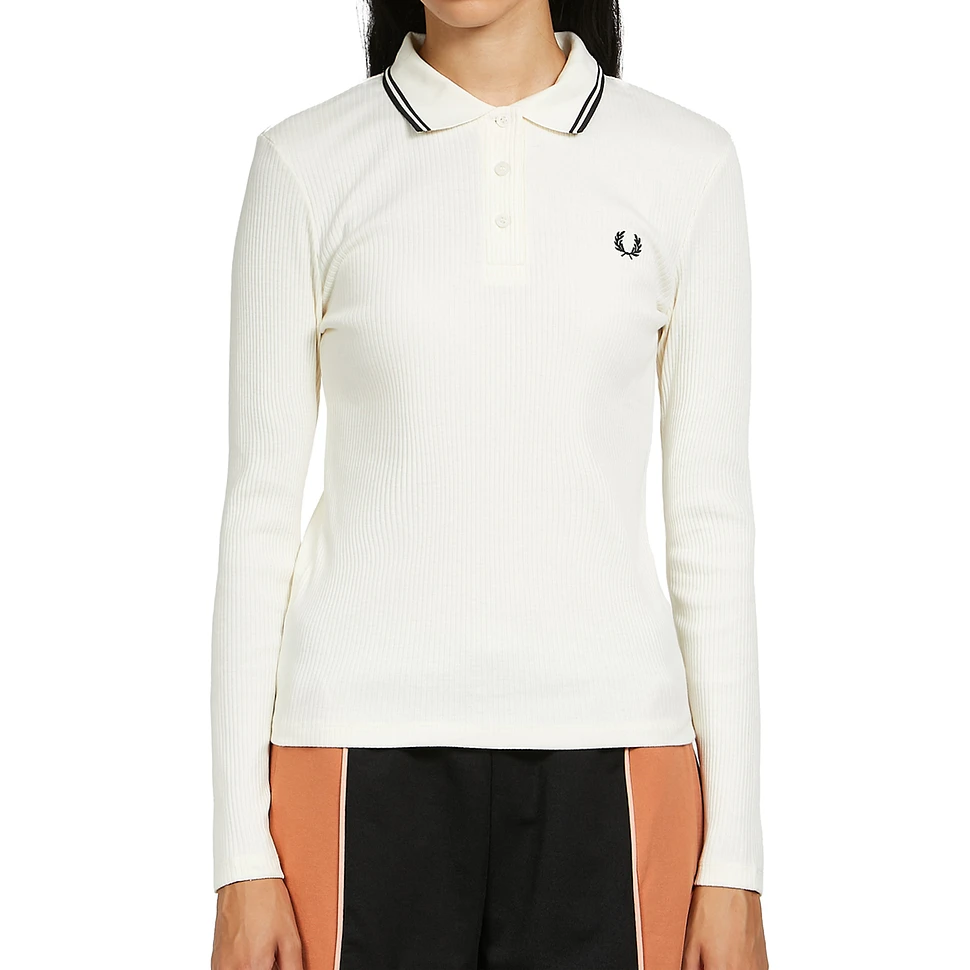 Fred Perry x Amy Winehouse Foundation - Long Sleeve Ribbed Polo Shirt