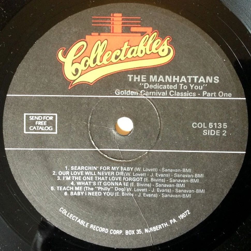 Manhattans - Dedicated To You