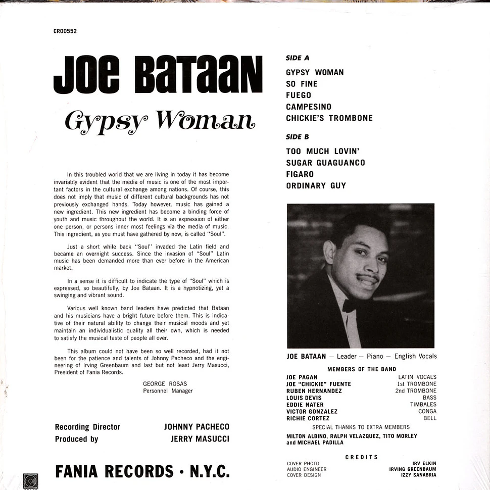 Joe Bataan - Gypsy Woman Black Vinyl Edition