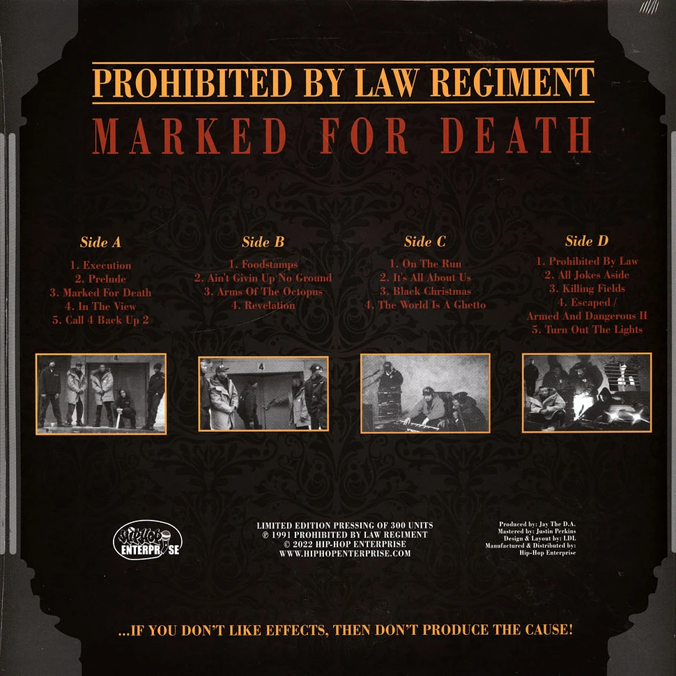 Prohibited By Law Regiment - Marked For Death
