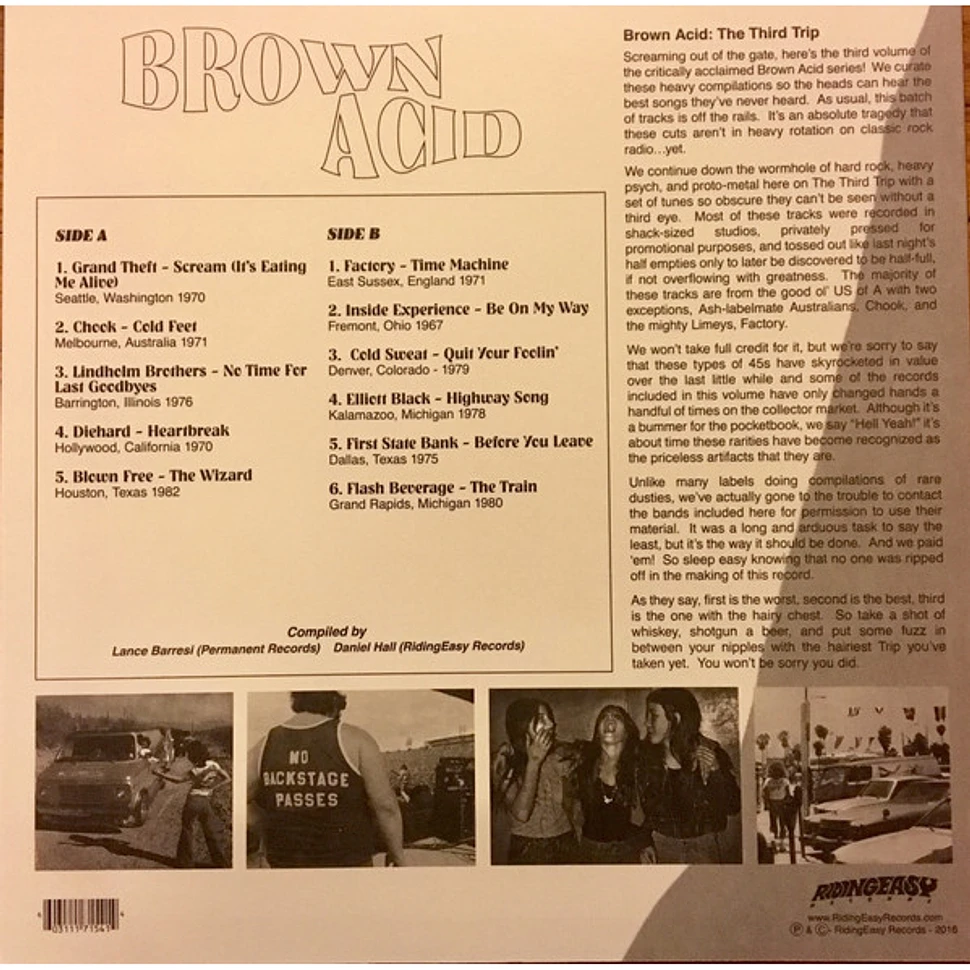 V.A. - Brown Acid: The Third Trip (Heavy Rock From The Underground Comedown)