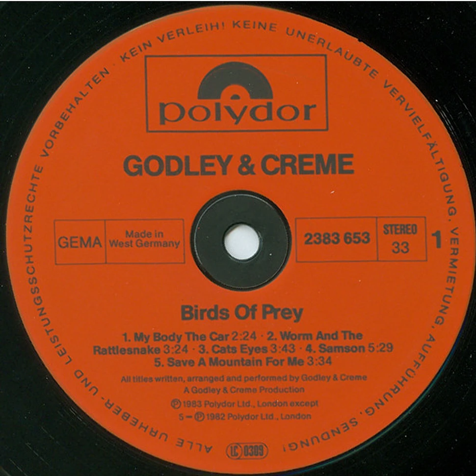 Godley & Creme - Birds Of Prey