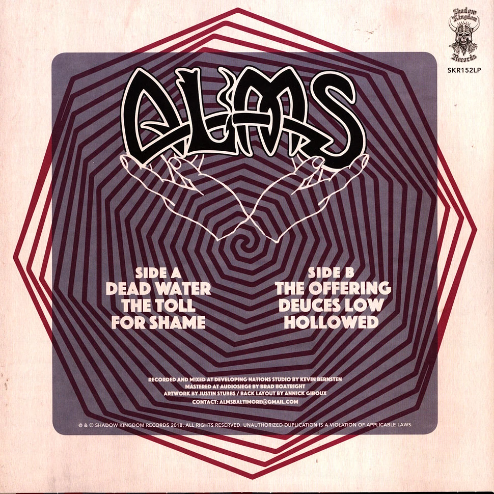 Alms - Act One Clear & Black Splatter Vinyl Edition