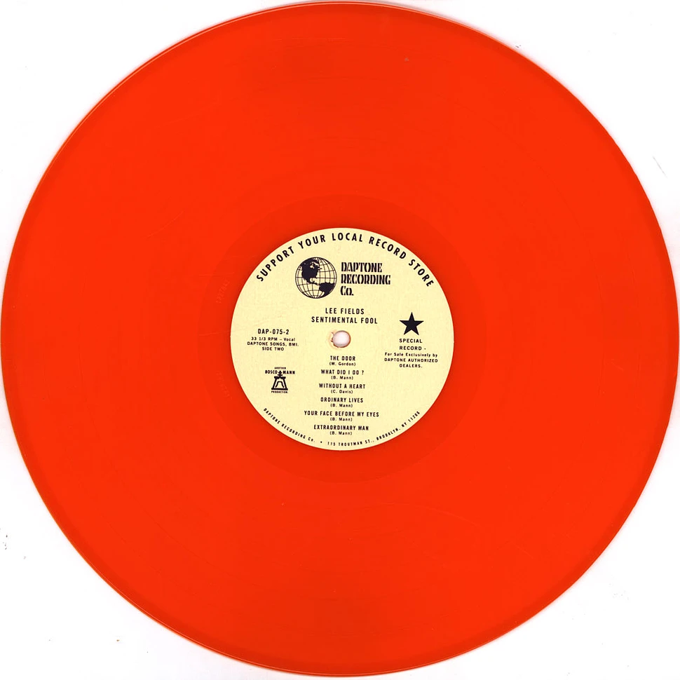Lee Fields - Sentimental Fools Orange Vinyl Edition
