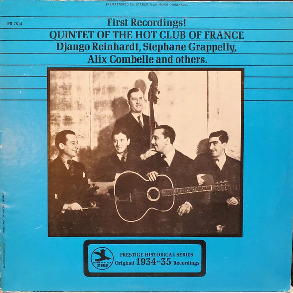 Quintette Du Hot Club De France - First Recordings! - Vinyl LP - 1972 - US  - Reissue | HHV