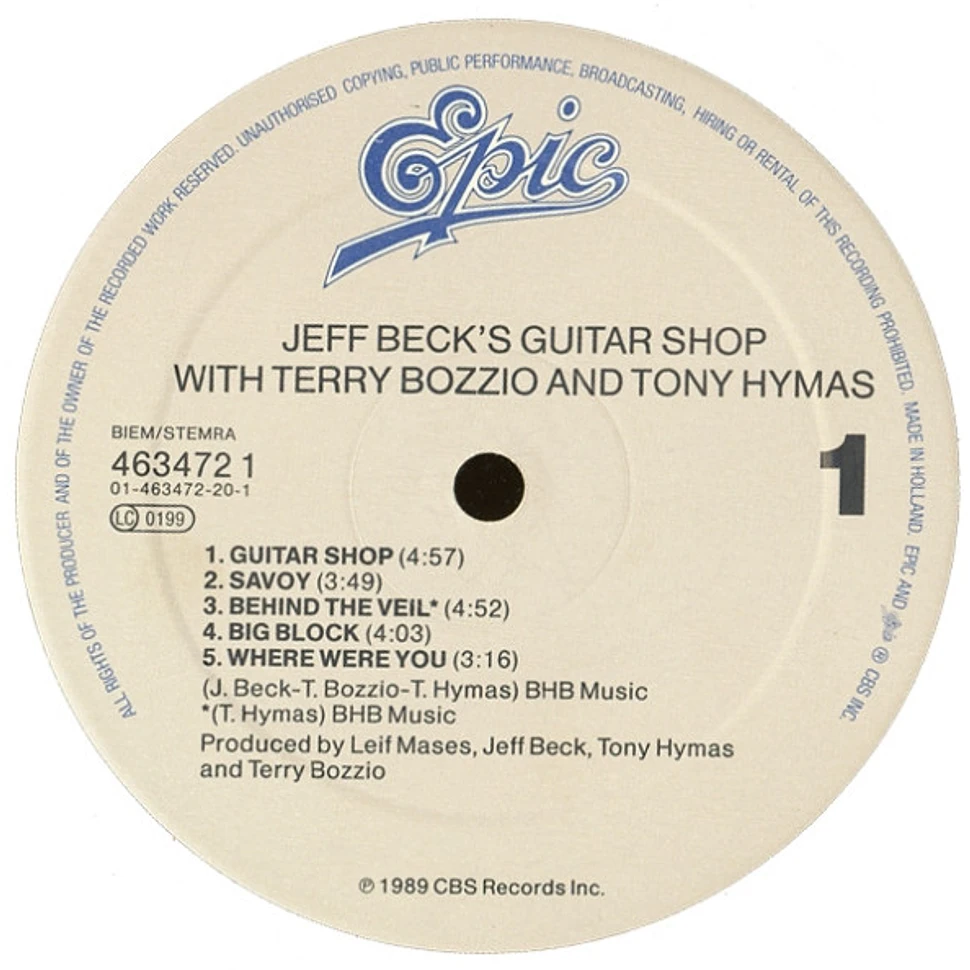 Jeff Beck With Terry Bozzio And Tony Hymas - Jeff Beck's Guitar Shop ...