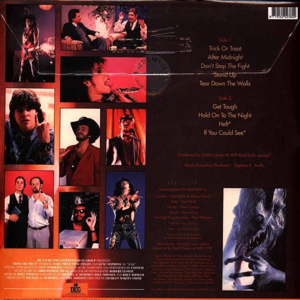 Fastway Trick Or Treat Vinyl LP 1986 EU Reissue HHV