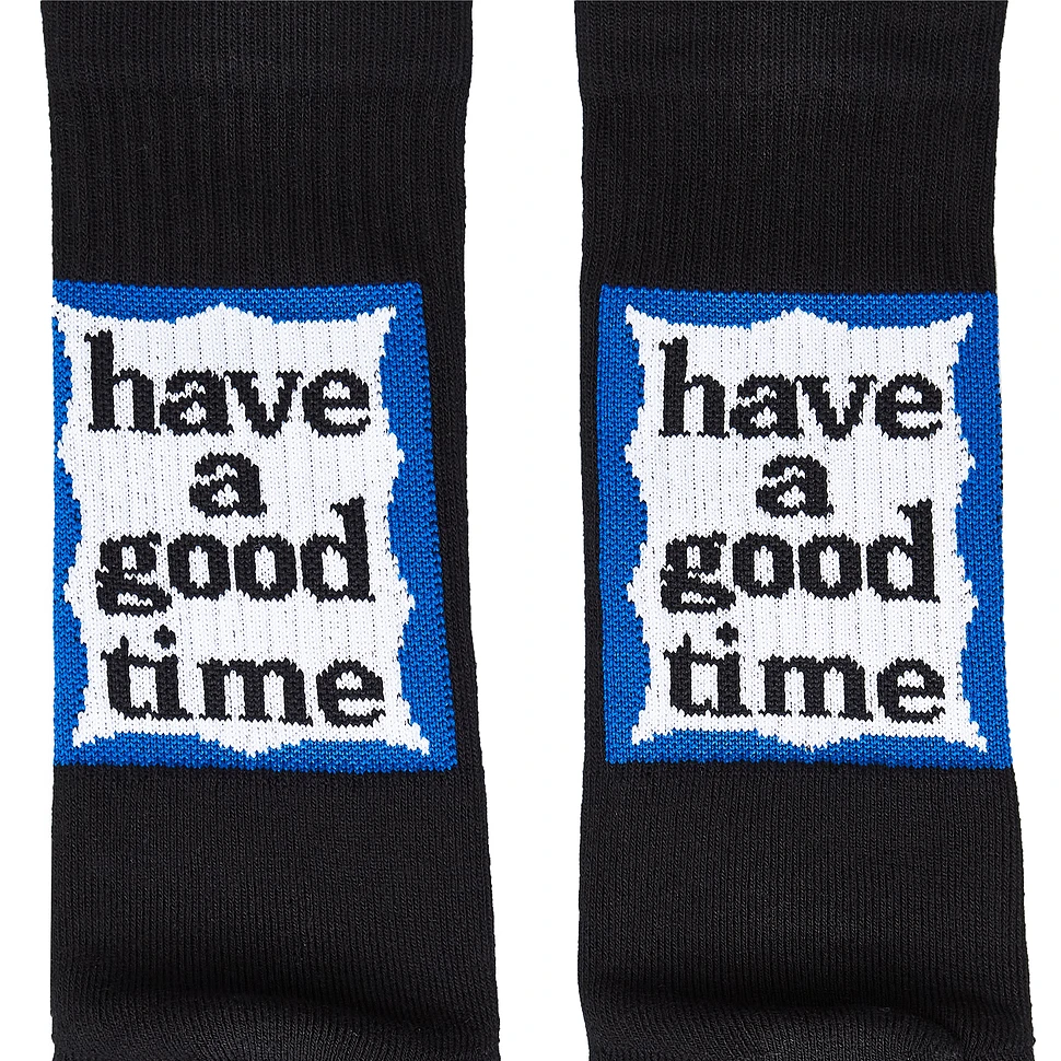 have a good time - Back Blue Frame Socks