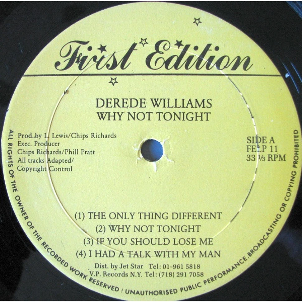 Derede Williams - Why Not Tonight
