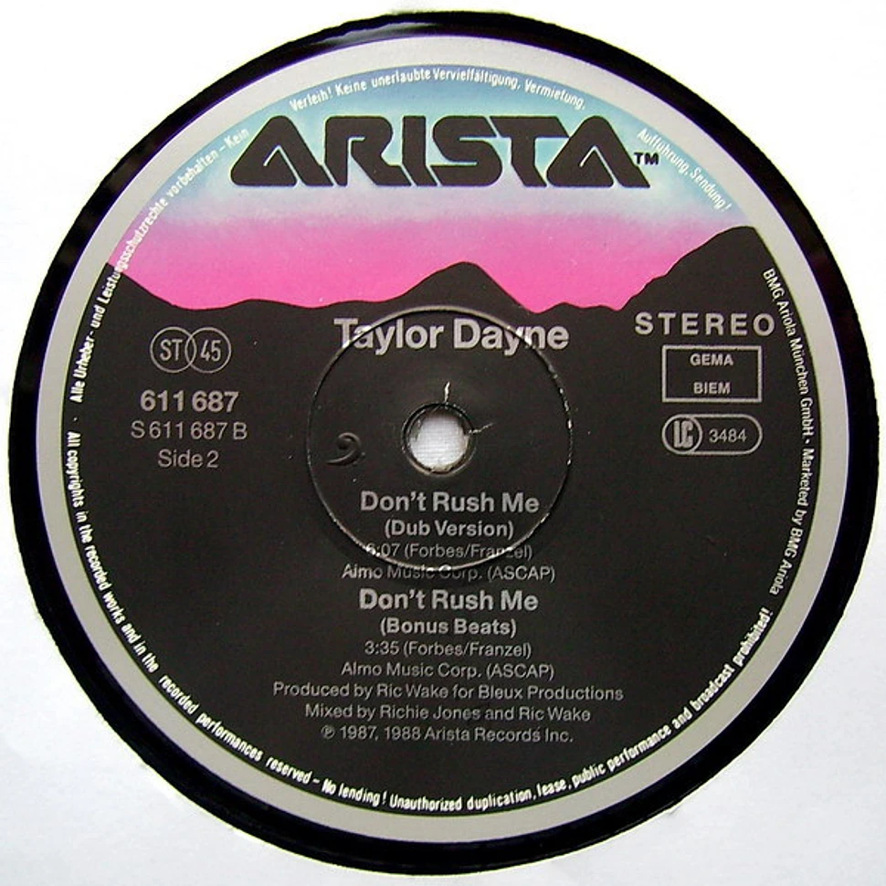 Taylor Dayne - Don't Rush Me