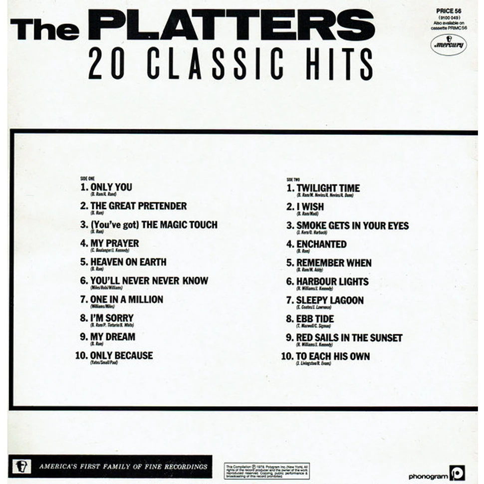The Platters - 20 Classic Hits