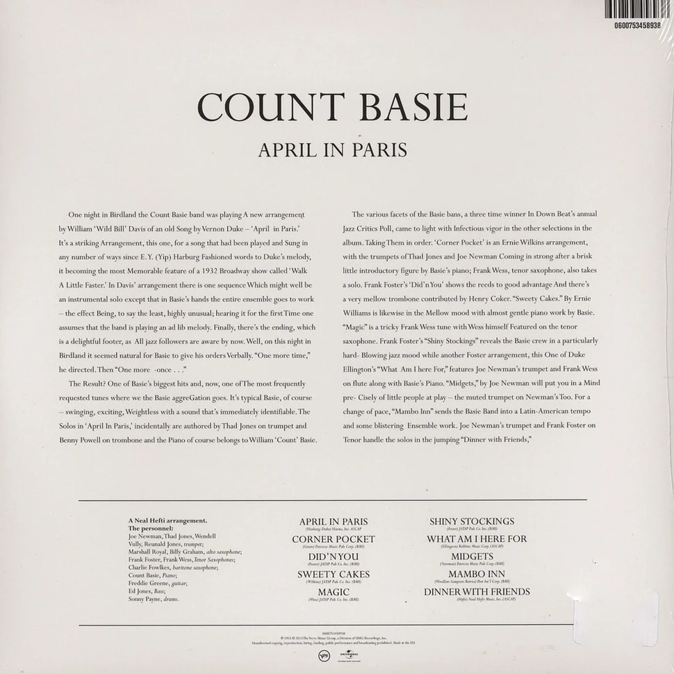 Count Basie - April In Paris