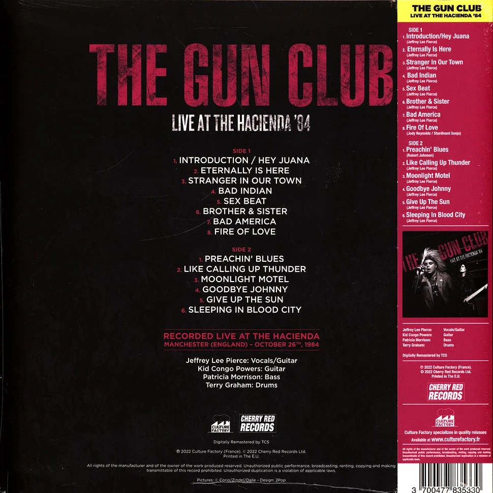 Gun Club - Live At The Hacienda '84 Black Friday Record Store Day 2022 Purple & White Splatter Vinyl Edition