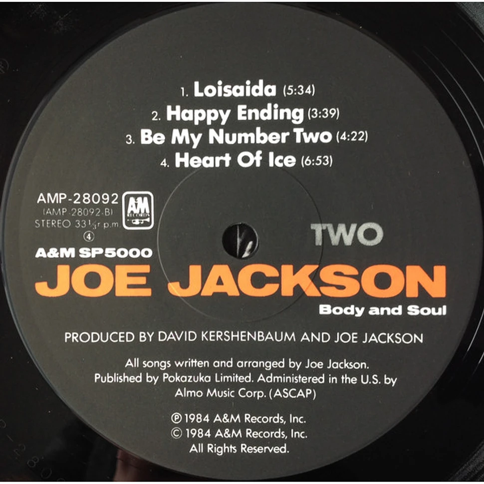 Joe Jackson = Joe Jackson - Body And Soul = ボディ・アンド・ソウル