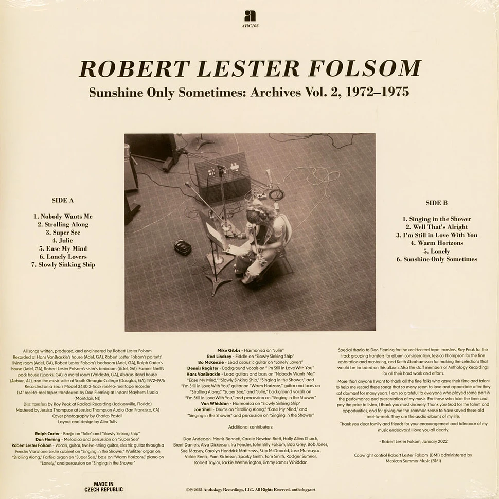 Robert Lester Folsom - Sunshine Only Sometimes: Archives Volume 2, 1972-1975
