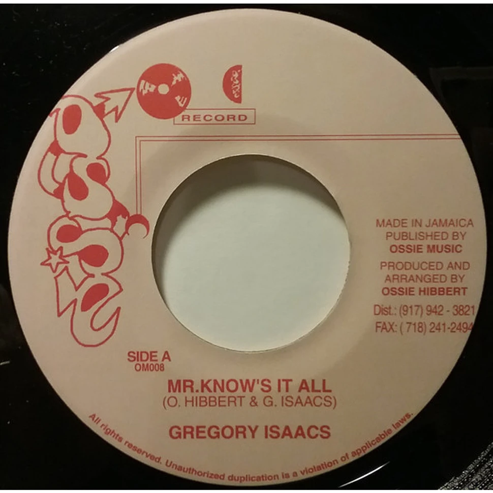 Gregory Isaacs - Mr. Know's It All