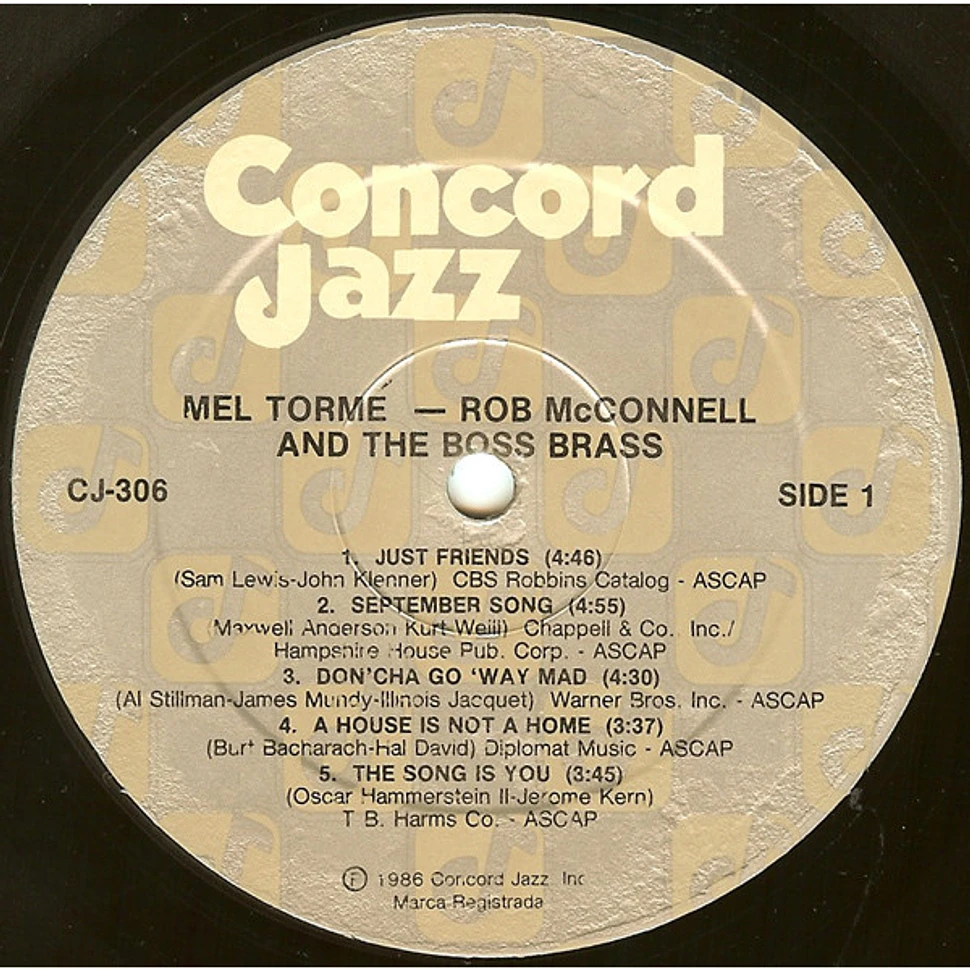 Mel Tormé, Rob McConnell & The Boss Brass - Mel Tormé - Rob McConnell And The Boss Brass