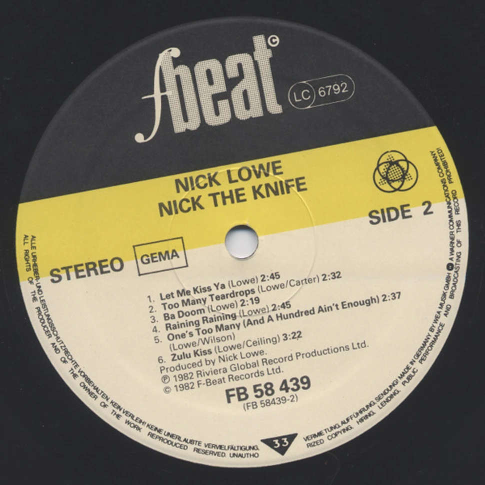 Nick Lowe - Nick The Knife