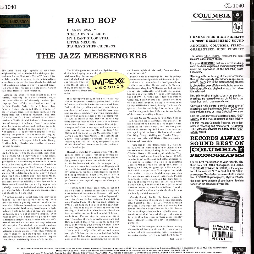 Art Blakey & The Jazz Messengers - Hard Bop Limited Edition