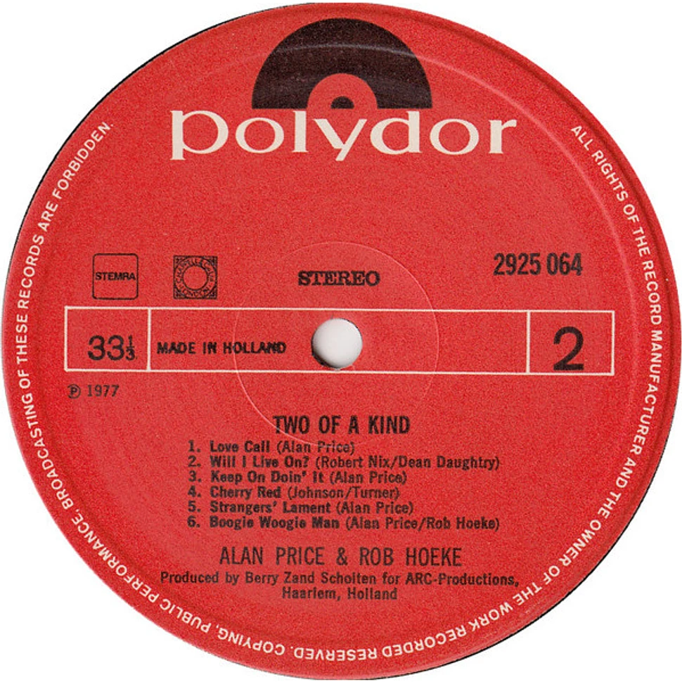 Alan Price & Rob Hoeke - Two Of A Kind
