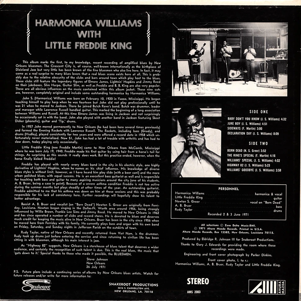 John "Harmonica" Williams With Little Freddie King - Harmonica Williams With Little Freddie King