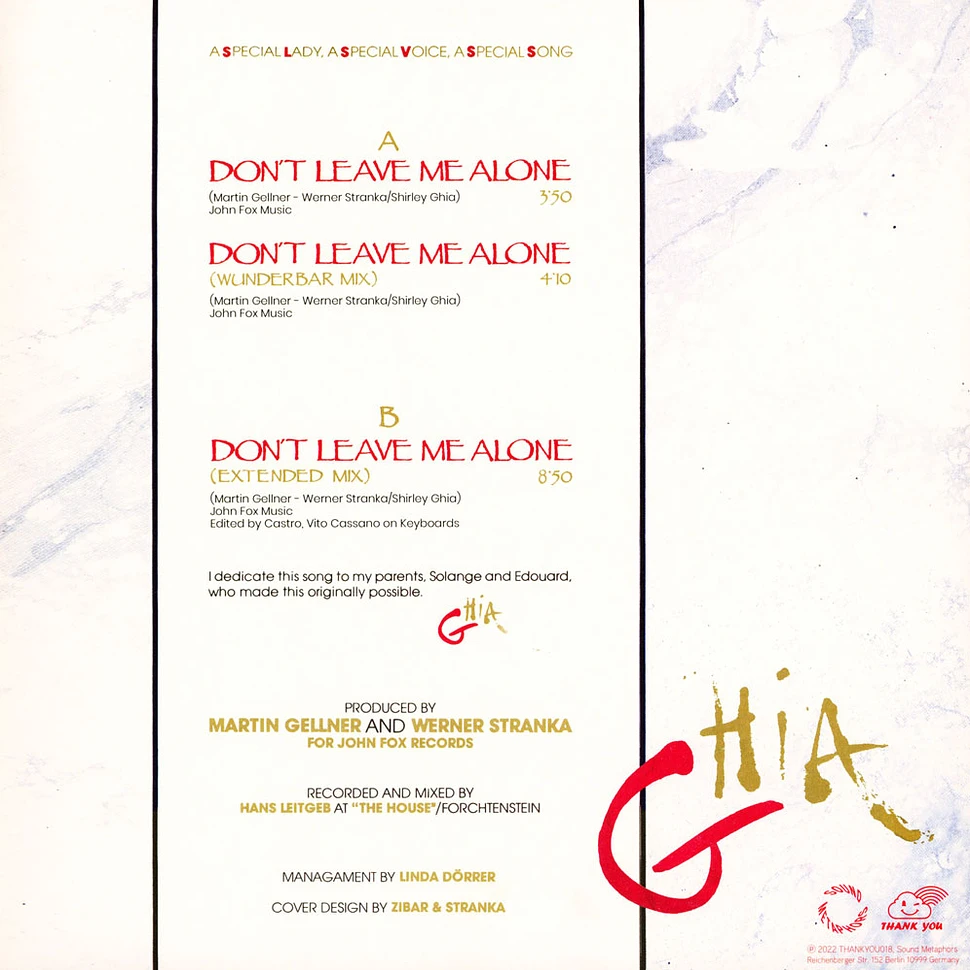 Ghia - Don't Leave Me Alone