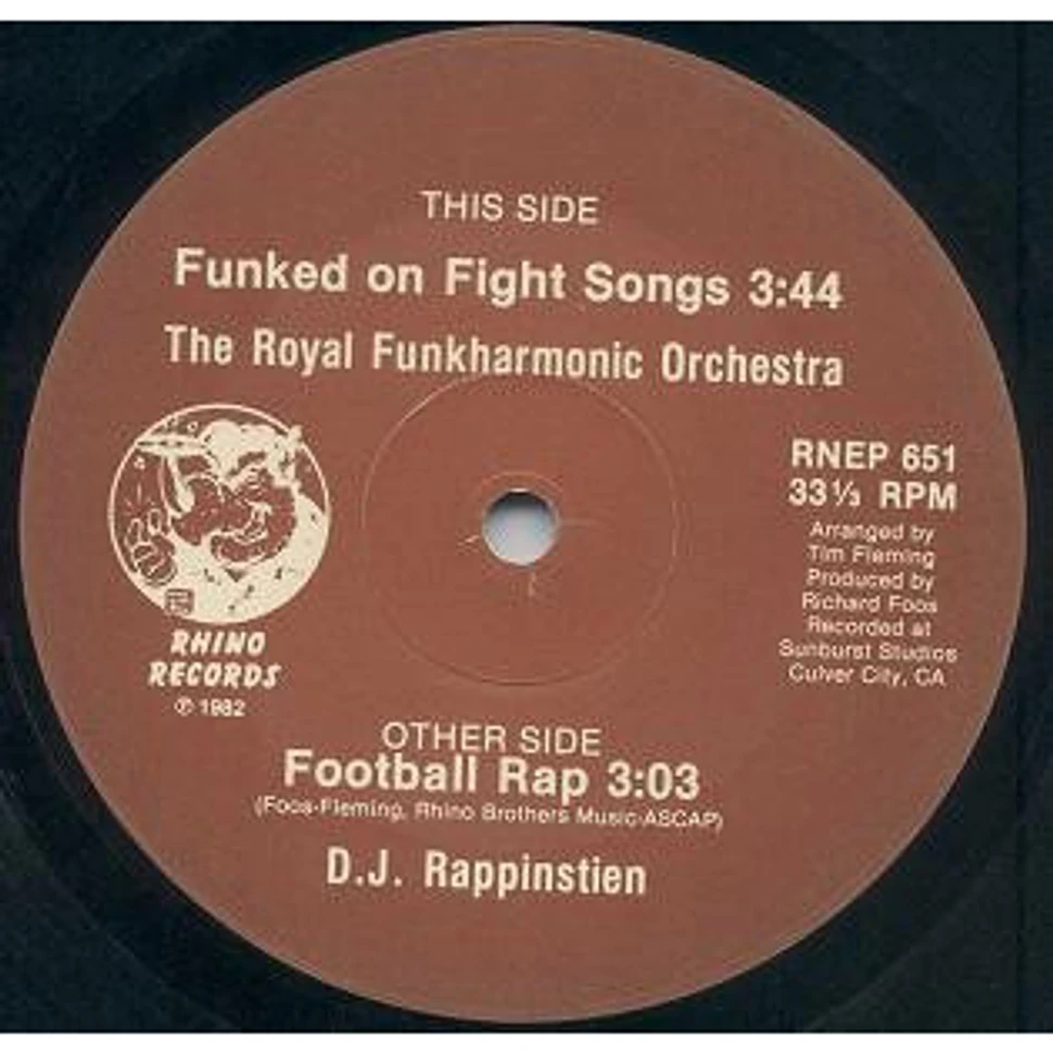 D.J. Rappinstien / The Royal Funkharmonic Orchestra - Football Rap / Funked On Fight Songs