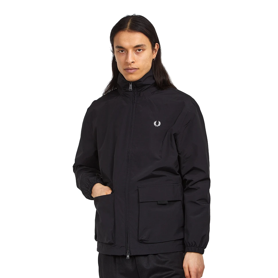 Fred Perry - Patch Pocket Zip Through Jacket (Black) | HHV