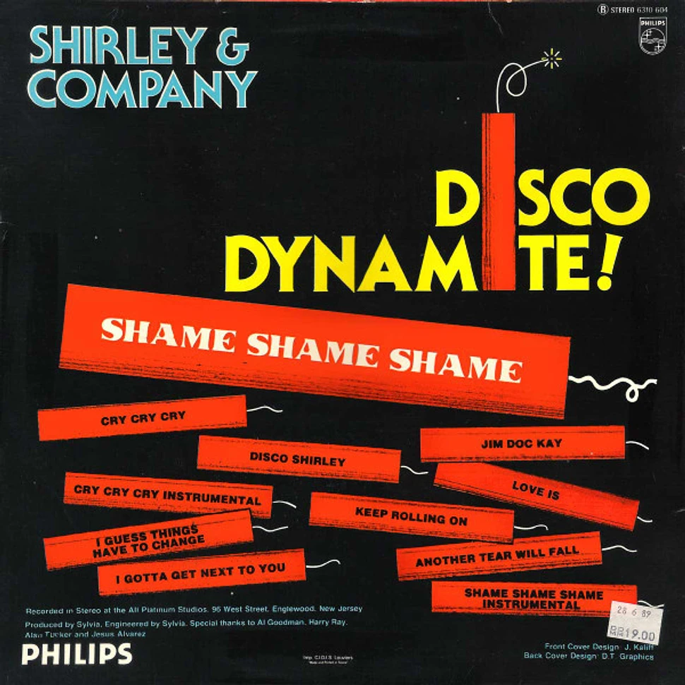 Shirley & Company Shame Shame Shame Vinyl LP 1975 FR Original HHV