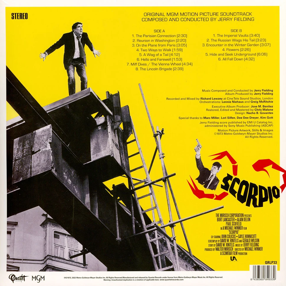 Jerry Fielding - OST Scorpio Transparent Red Vinyl Edition