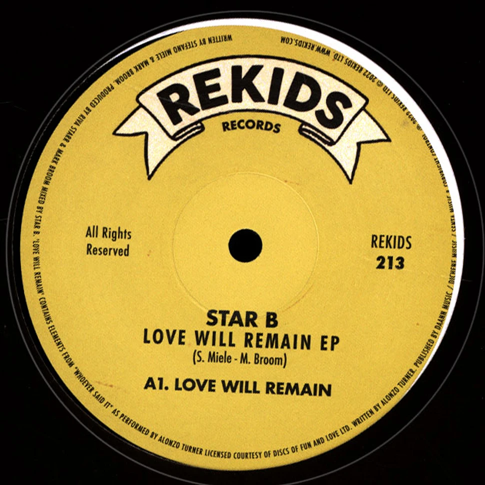 Star B (Mark Broom & Riva Star) - Love Will Remain EP