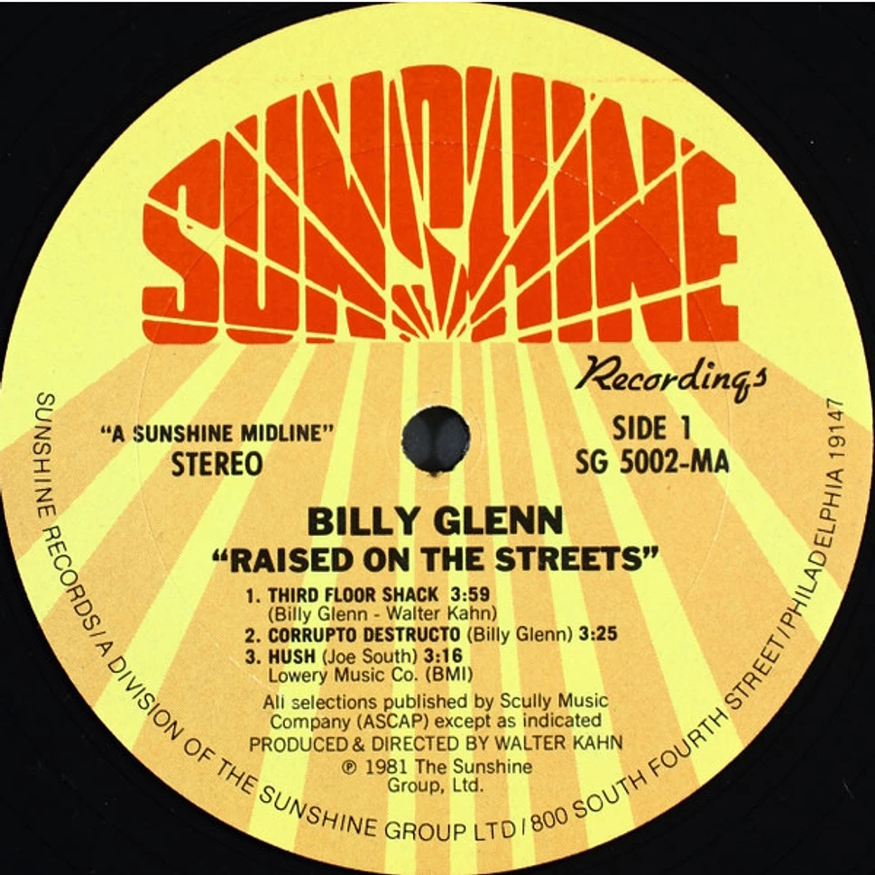 Billy Glenn - Raised On The Streets