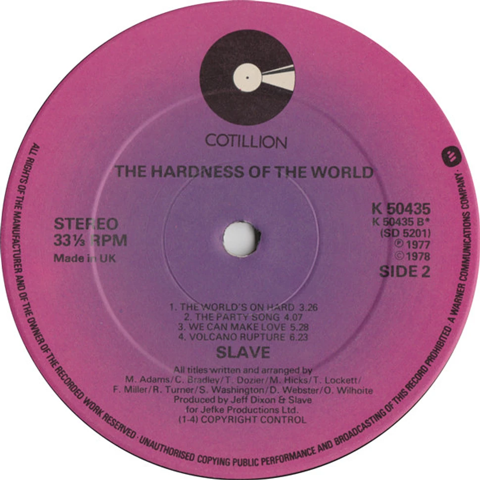 Slave - The Hardness Of The World