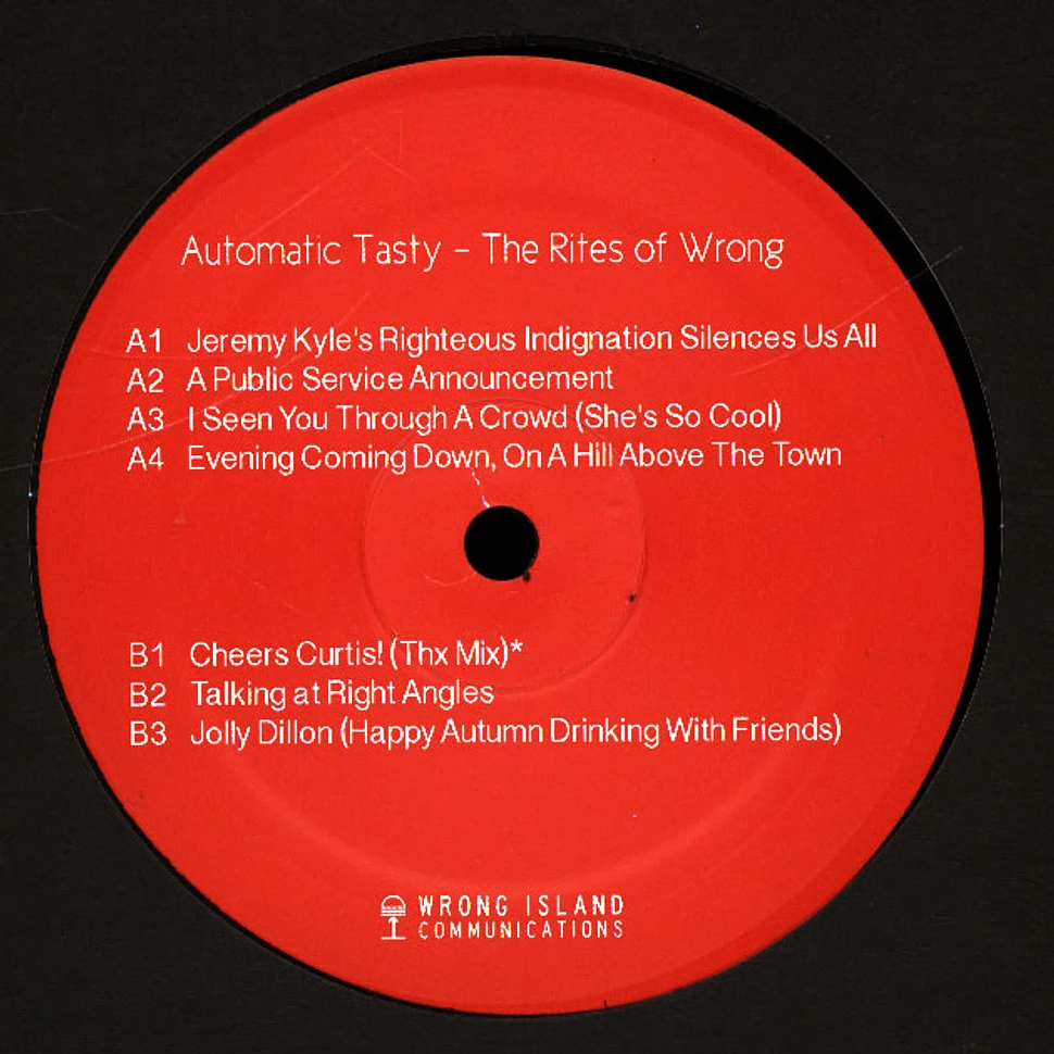 Automatic Tasty - The Rites Of Wrong Label Sleeve Edition