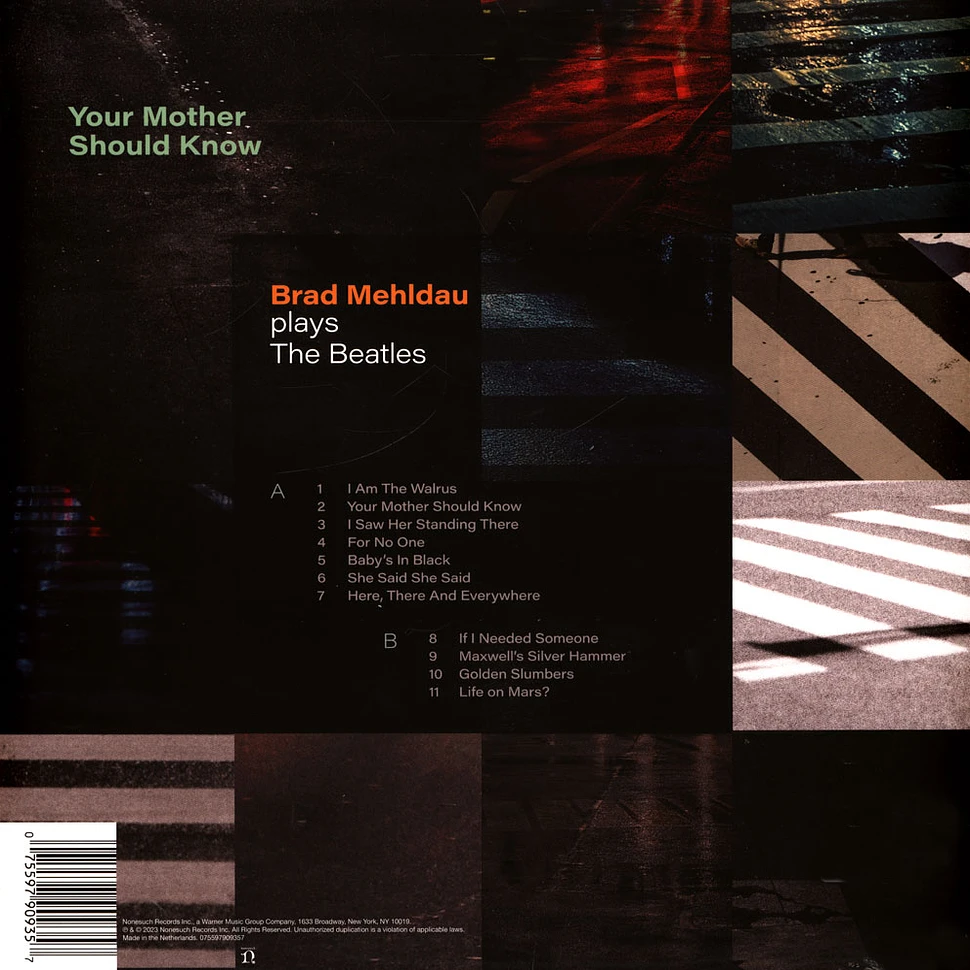 Brad Mehldau - Your Mother Should Know:B.M.Plays The Beatles - Vinyl LP ...