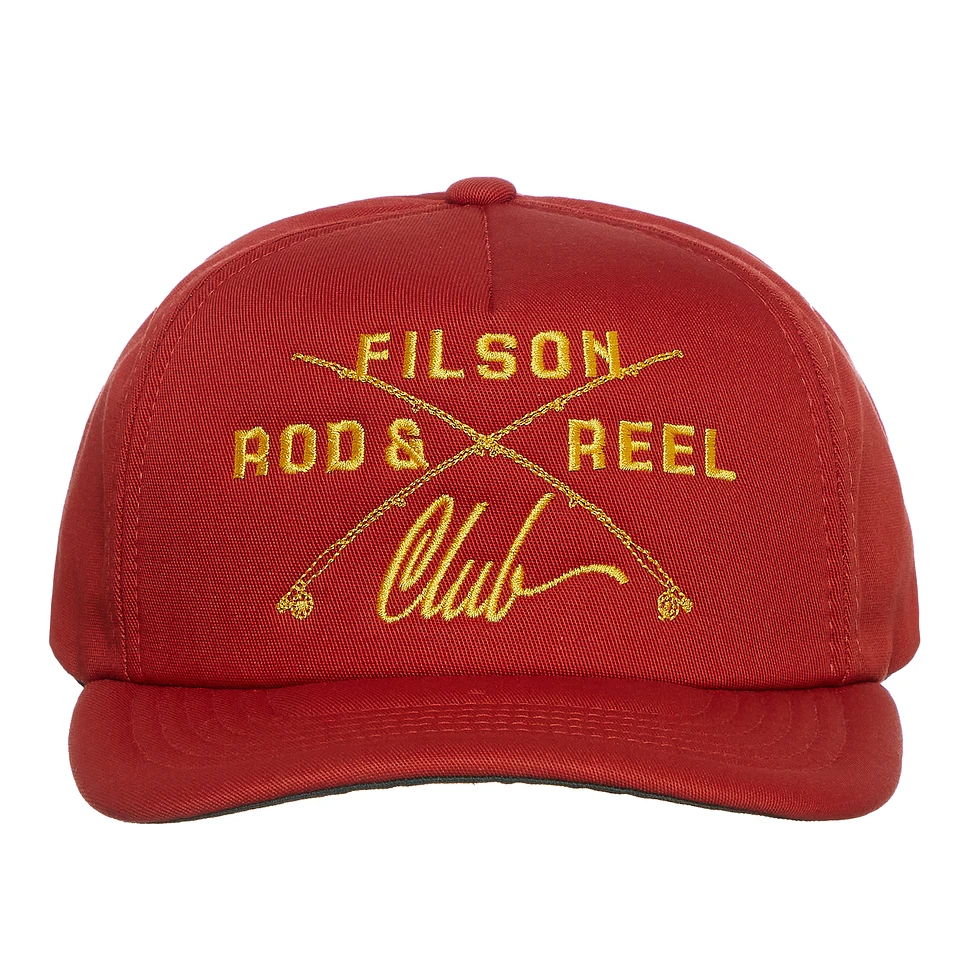 新品 完売品 FILSON HARVESTER CAP Rust/Rod and Reel Club 赤×黄色