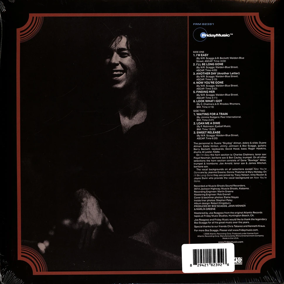 Boz Scaggs - Boz Scaggs Blue Vinyl Edition