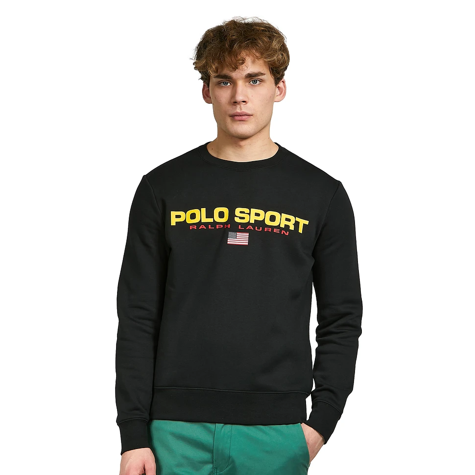 Polo Ralph Lauren - Sport Fleece Long Sleeve Sweatshirt (Polo Black / Gold)  | HHV