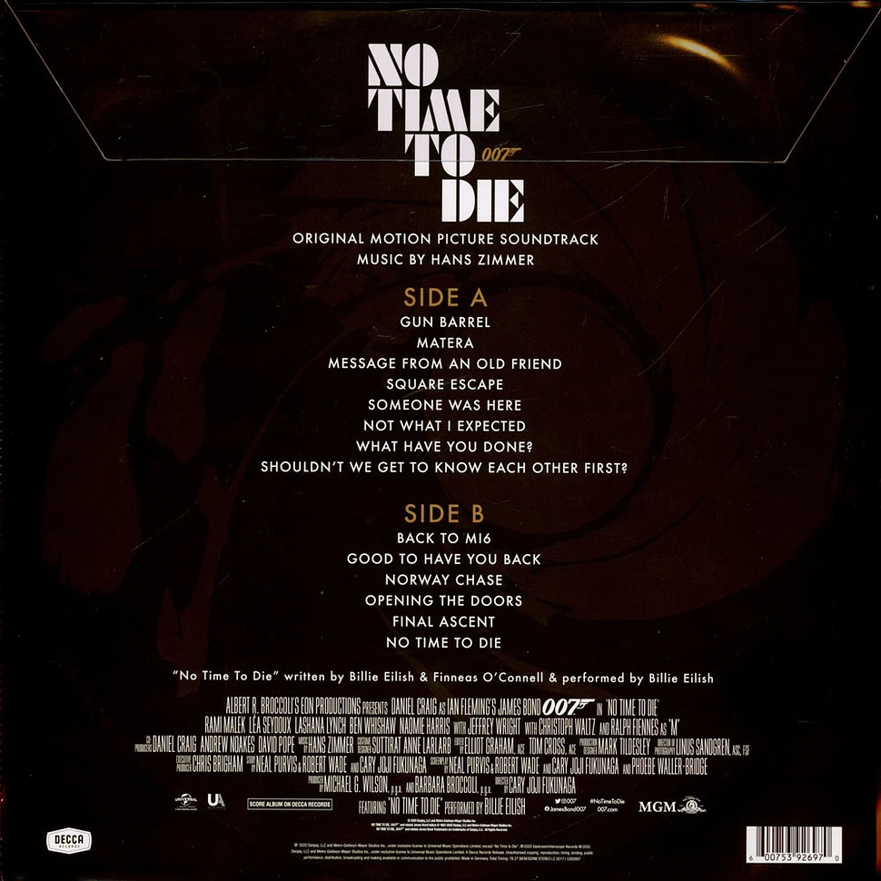 Hans Zimmer - OST Bond 007: No Time To Die Keine Zeit Zu Sterben Limited Picture Vinyl Edition