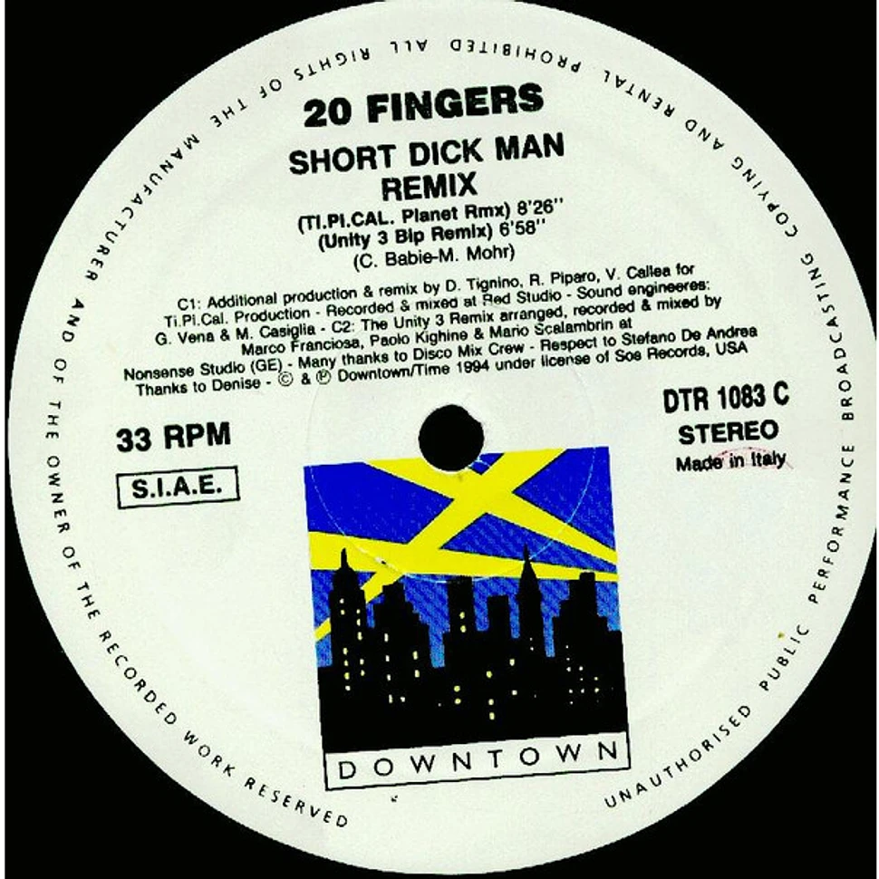 20 Fingers Short Dick Man Remix Vinyl 2x12 1994 It